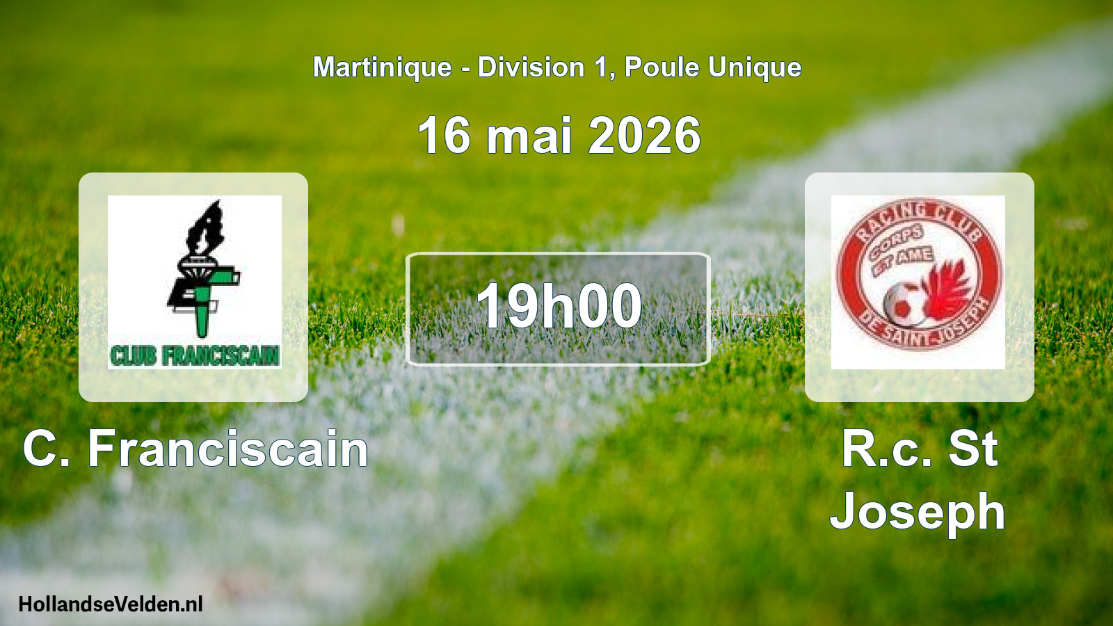 Geplande wedstrijd: C. Franciscain - R.c. St Joseph (16 mei 2026)