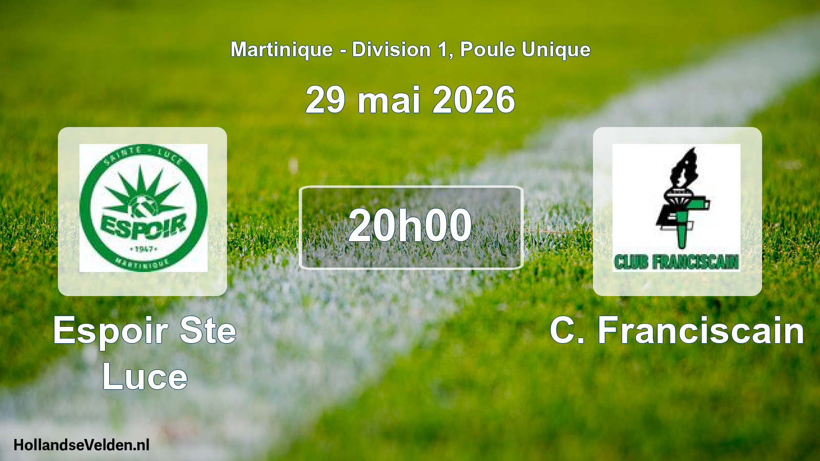 Match programmé: Espoir Ste Luce - C. Franciscain (29 mai 2026)