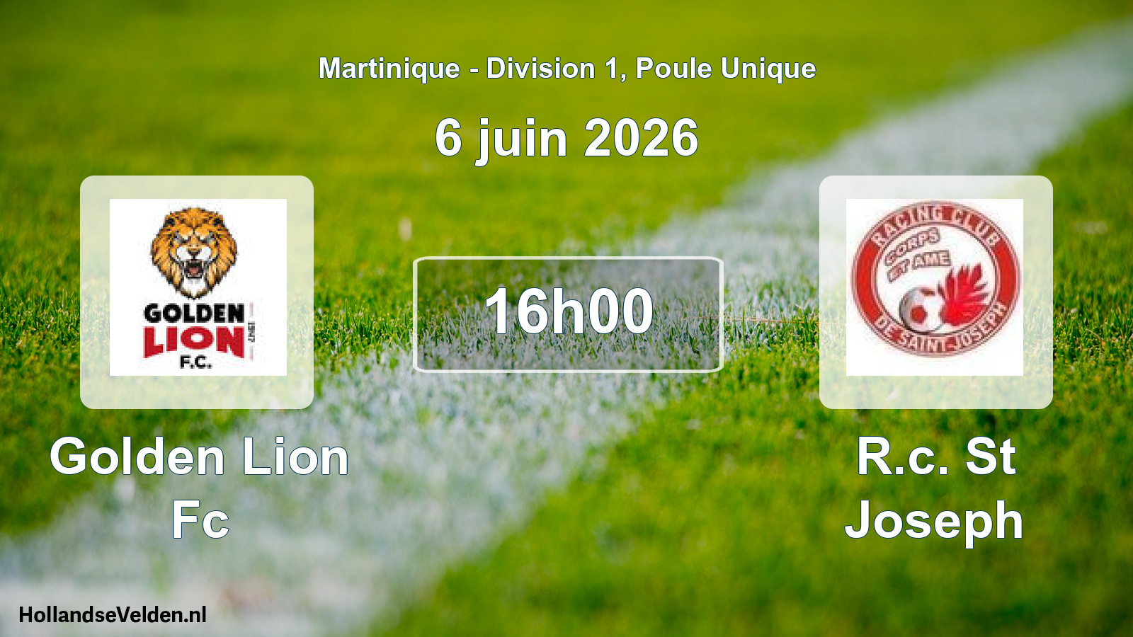 Scheduled Match: Golden Lion Fc - R.c. St Joseph (6 June 2026)