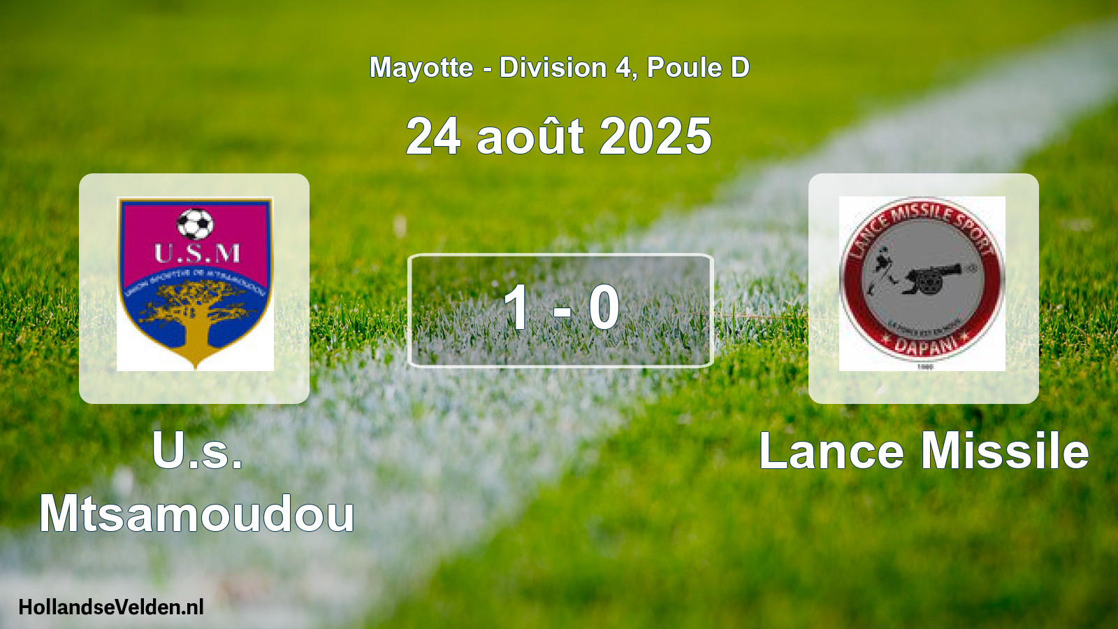 Gespeelde wedstrijd: U.s. Mtsamoudou - Lance Missile 1 - 0 (24 augustus 2025)