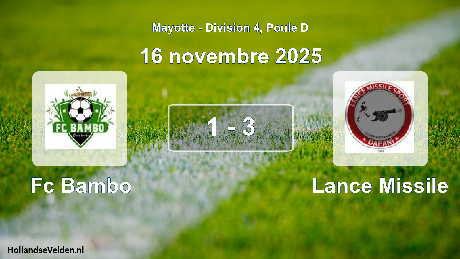 Match joué: Fc Bambo - Lance Missile 1 - 3 (16 novembre 2025)