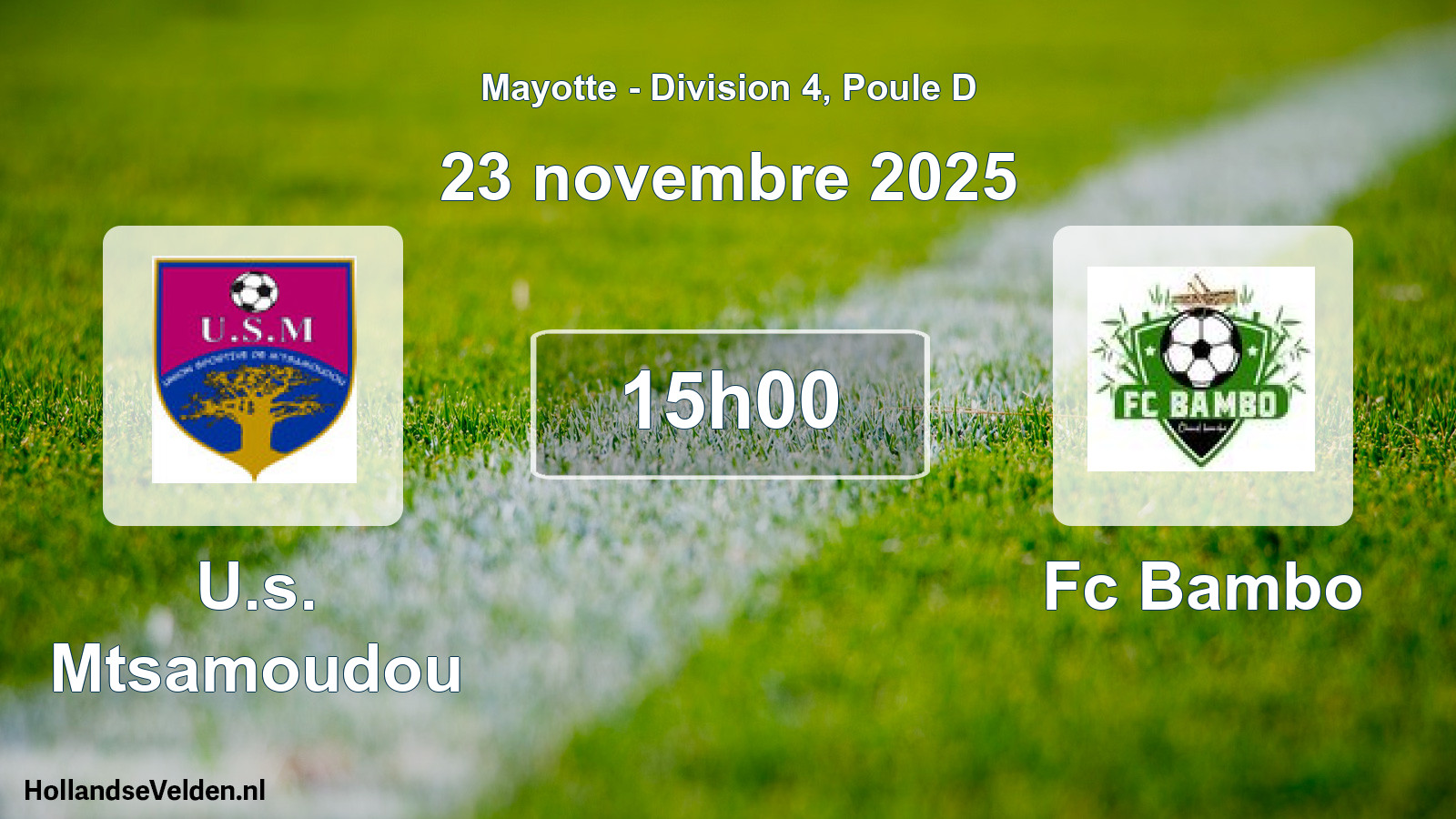 Match programmé: U.s. Mtsamoudou - Fc Bambo (23 novembre 2025)