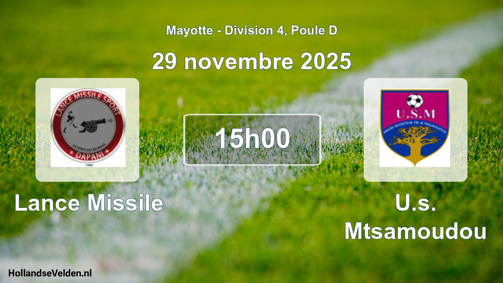 Match programmé: Lance Missile - U.s. Mtsamoudou (29 novembre 2025)
