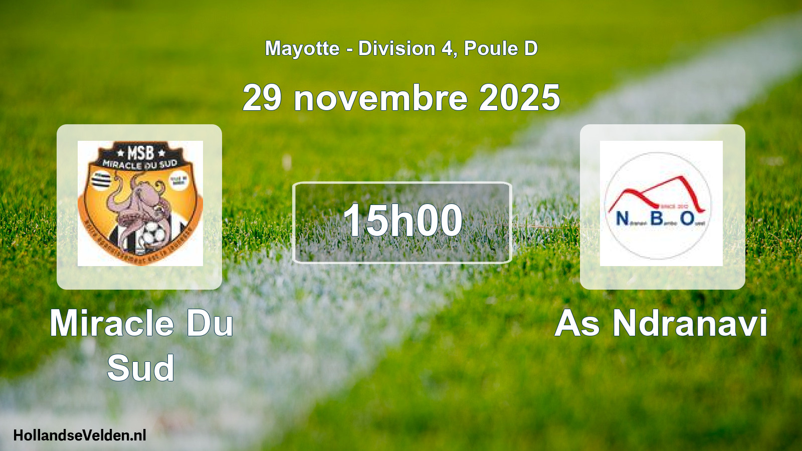Geplande wedstrijd: Miracle Du Sud - As Ndranavi (29 november 2025)