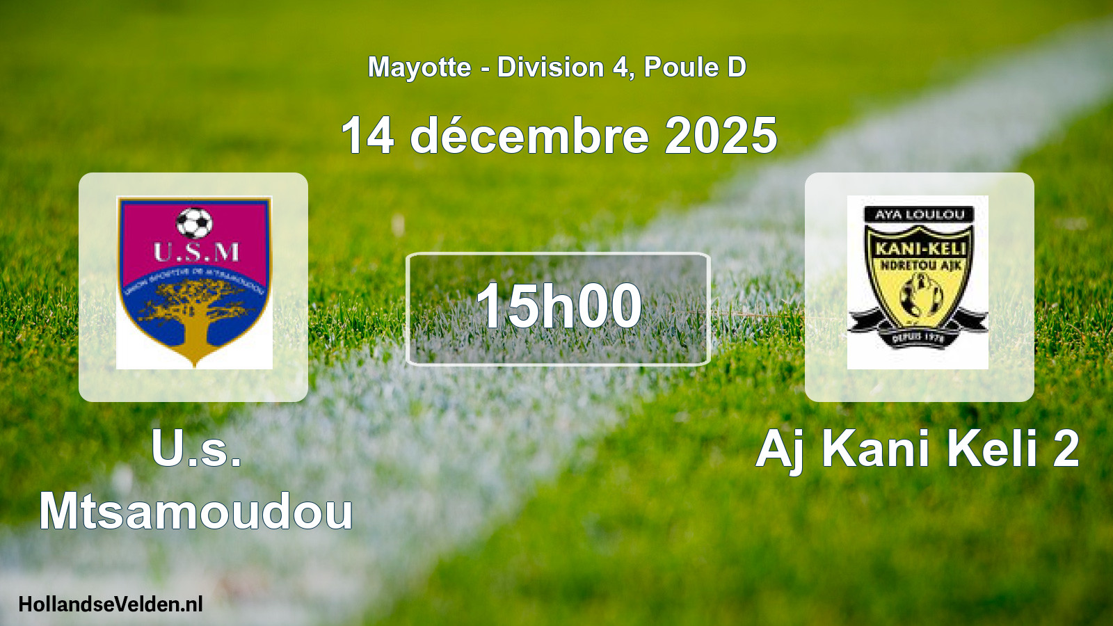 Match programmé: U.s. Mtsamoudou - Aj Kani Keli 2 (14 décembre 2025)