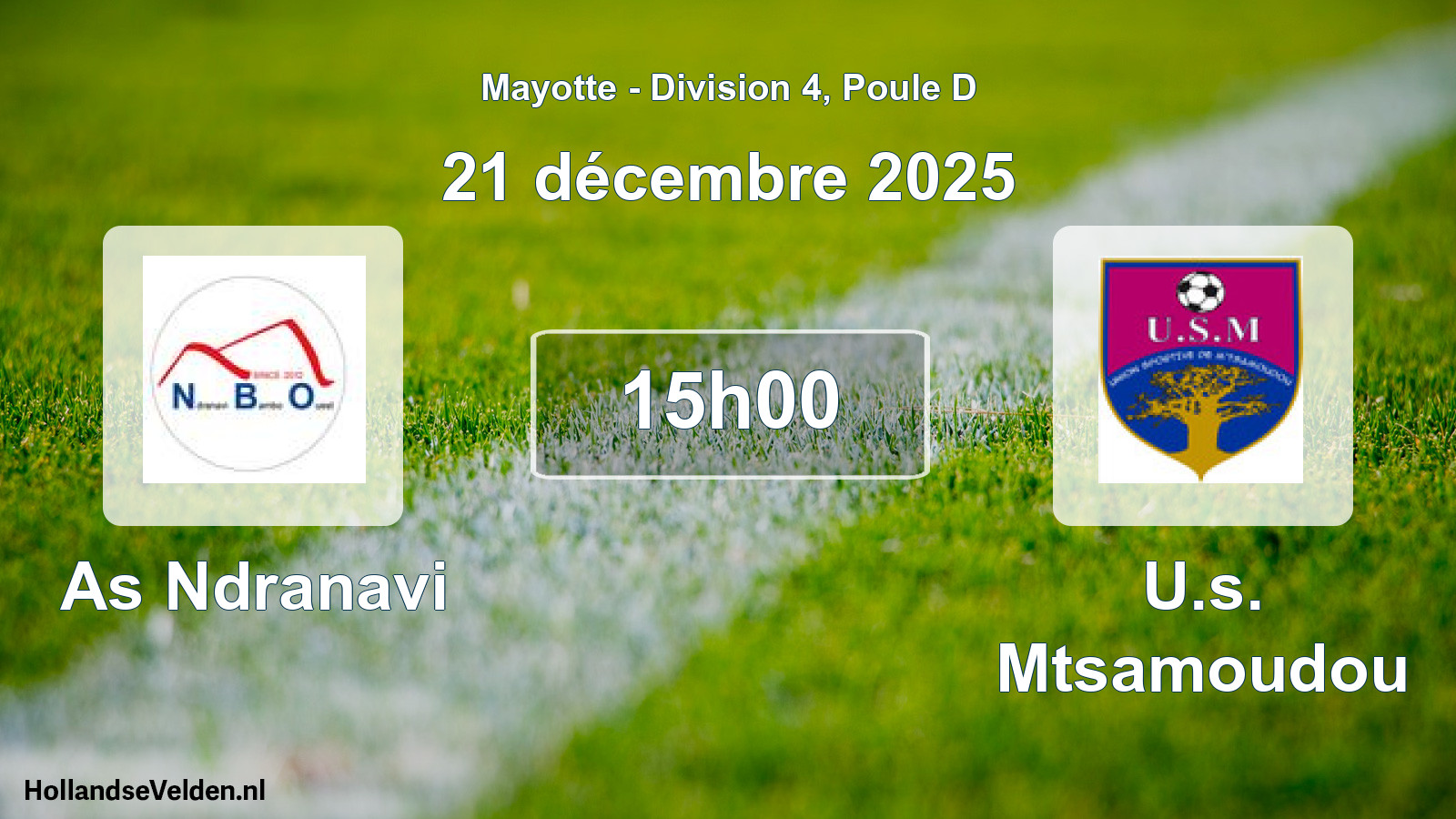 Match programmé: As Ndranavi - U.s. Mtsamoudou (21 décembre 2025)