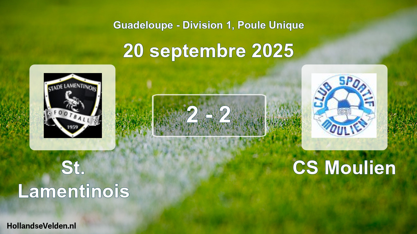 Match joué: St. Lamentinois - CS Moulien 2 - 2 (20 septembre 2025)
