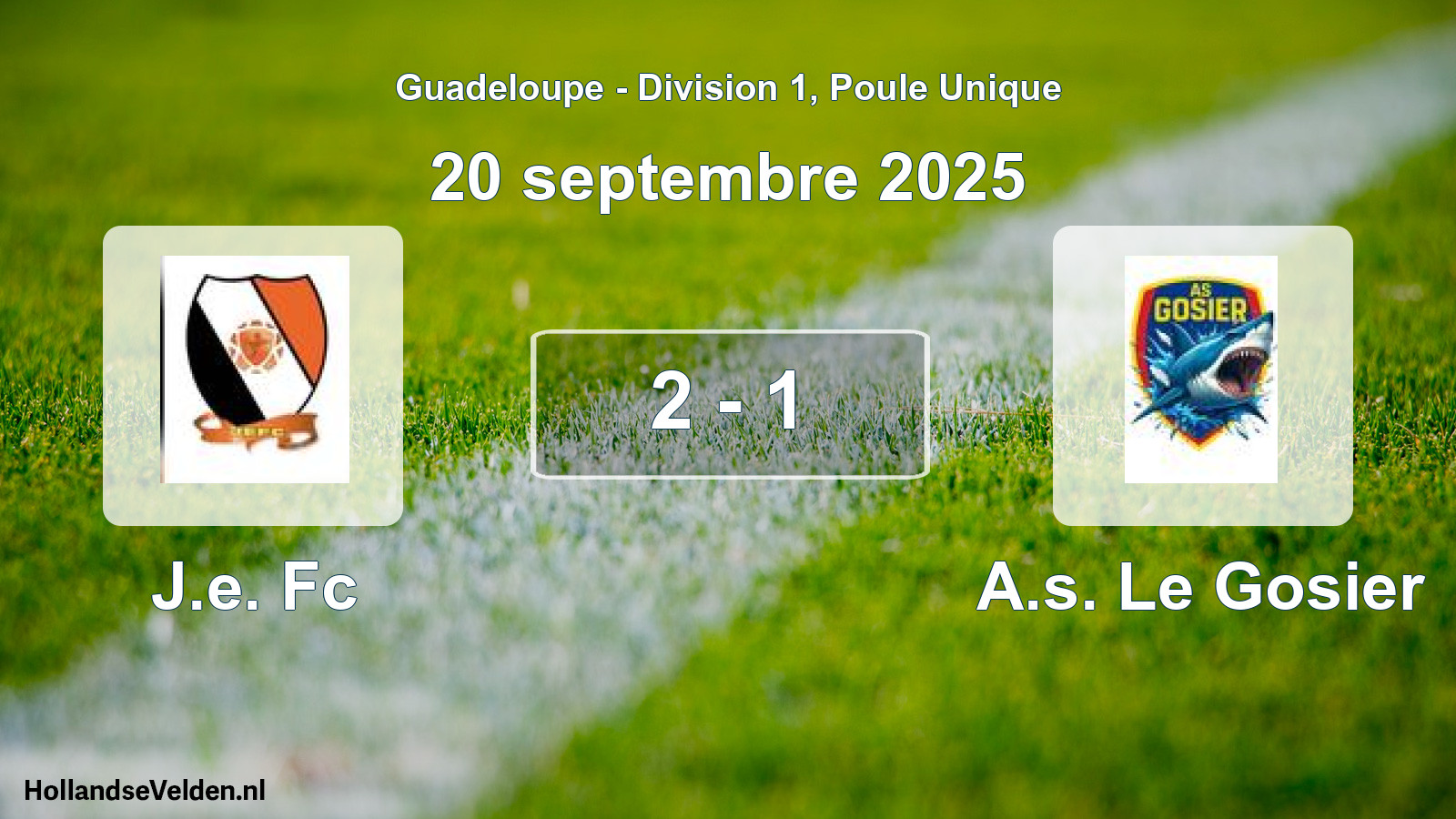 Total number of matches played: J.e. Fc - A.s. Le Gosier 2 - 1 (20 September 2025)