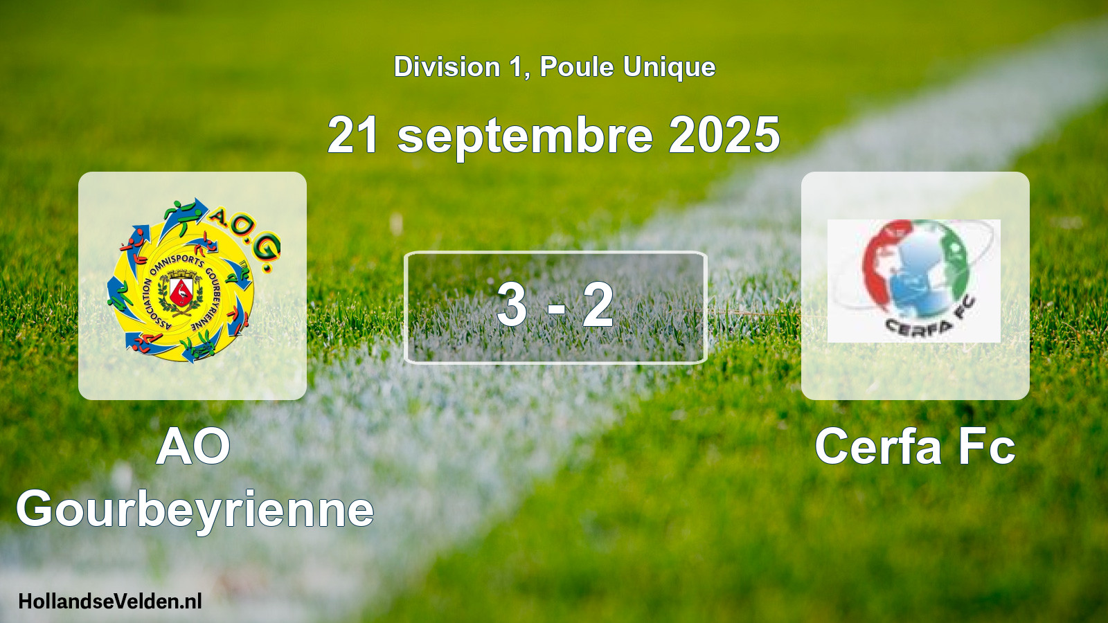Gespeelde wedstrijd: AO Gourbeyrienne - Cerfa Fc 3 - 2 (21 september 2025)