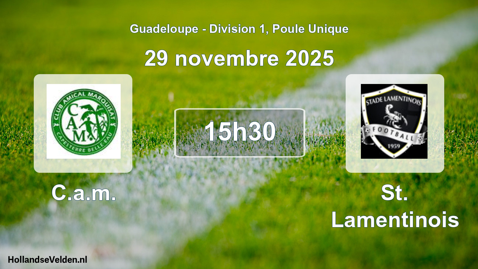 Match programmé: C.a.m. - St. Lamentinois (29 novembre 2025)