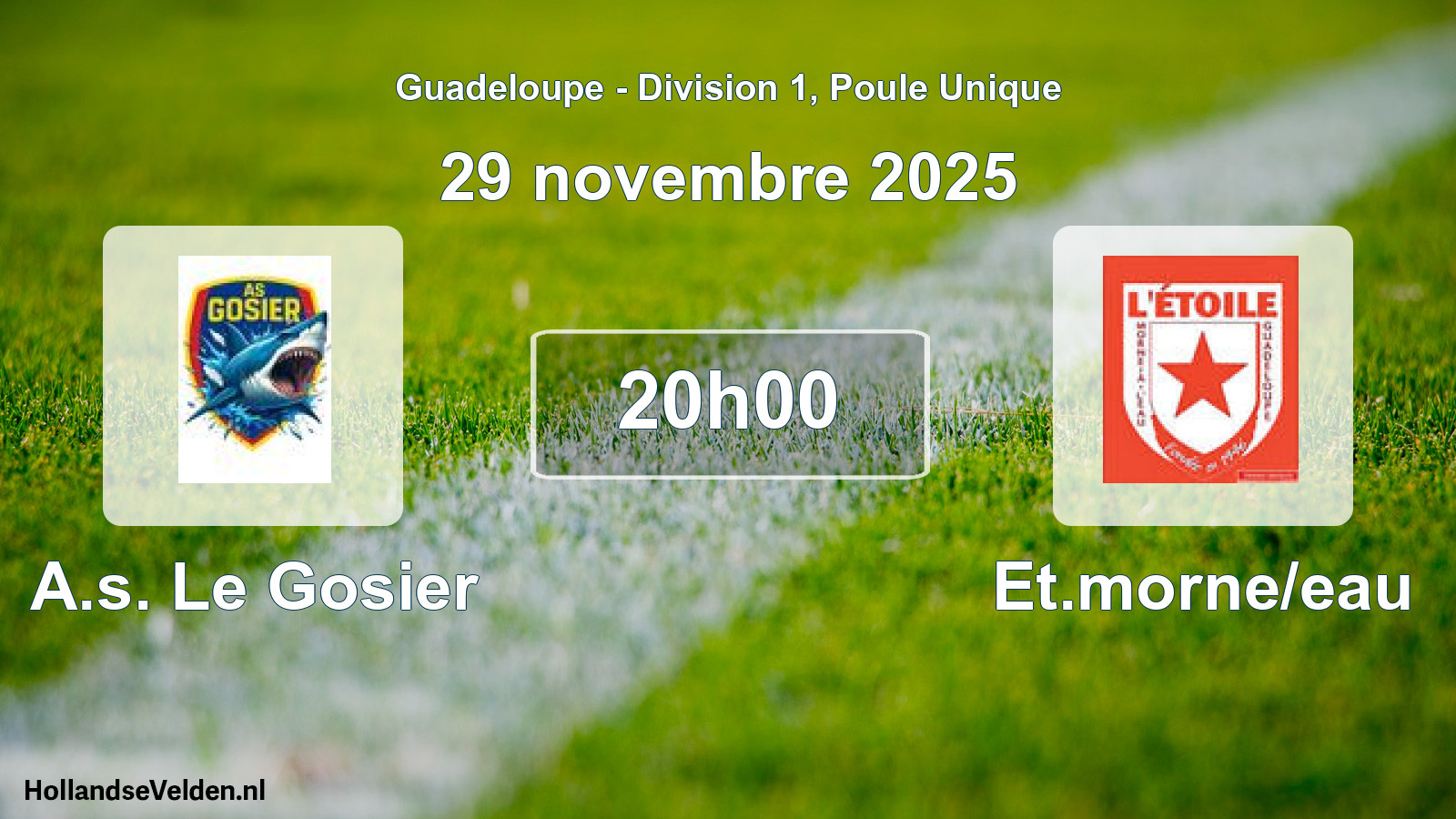 Match programmé: A.s. Le Gosier - Et.morne/eau (29 novembre 2025)