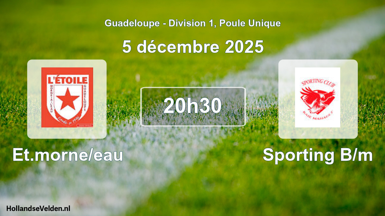 Geplande wedstrijd: Et.morne/eau - Sporting B/m (5 december 2025)
