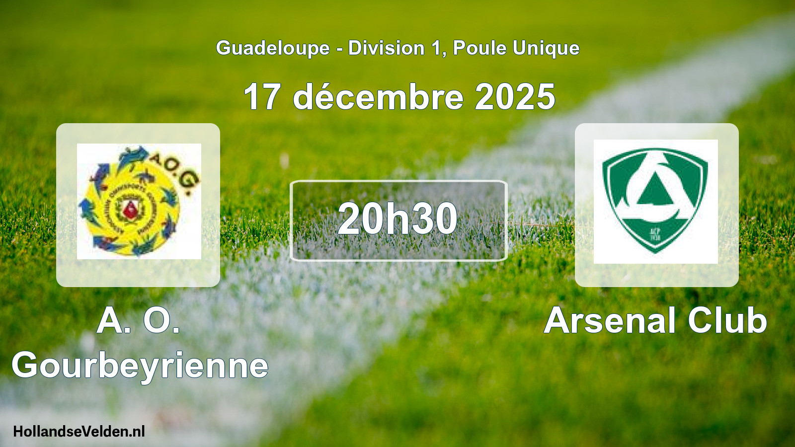 Geplande wedstrijd: A. O. Gourbeyrienne - Arsenal Club (17 december 2025)