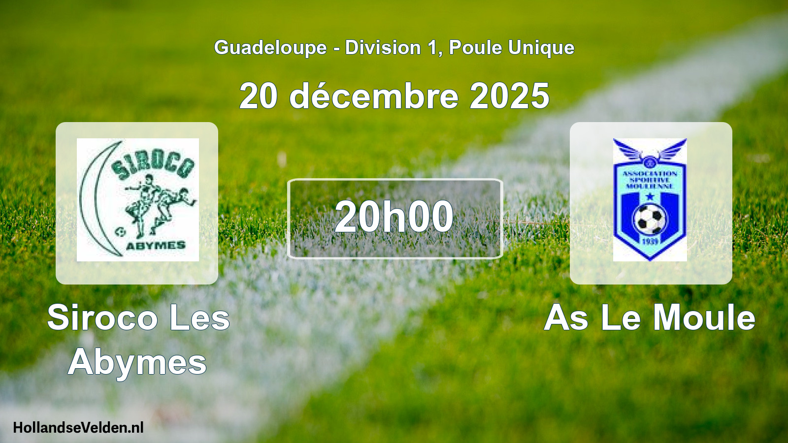 Scheduled Match: Siroco Les Abymes - As Le Moule (20 December 2025)