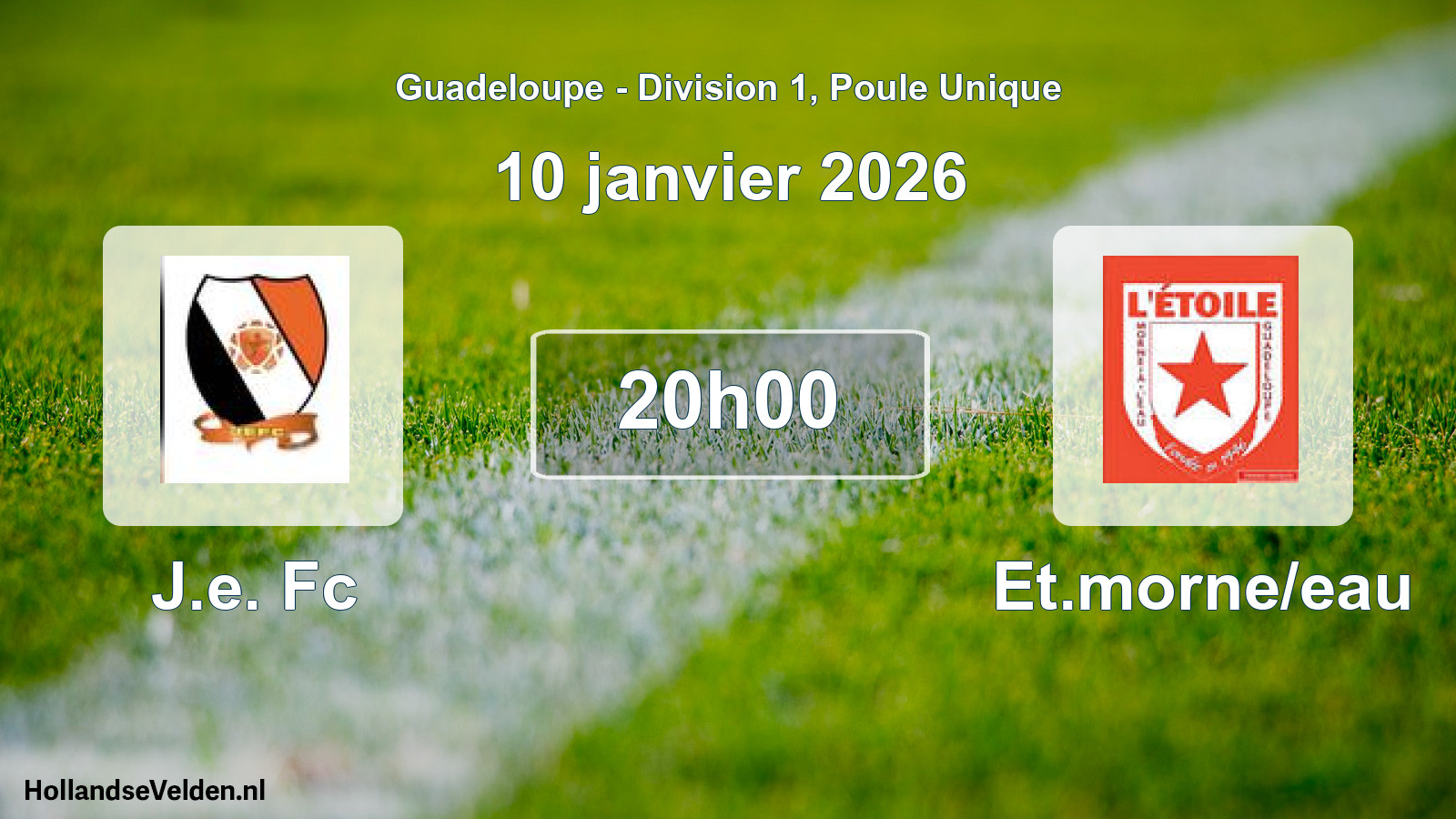 Match programmé: J.e. Fc - Et.morne/eau (10 janvier 2026)