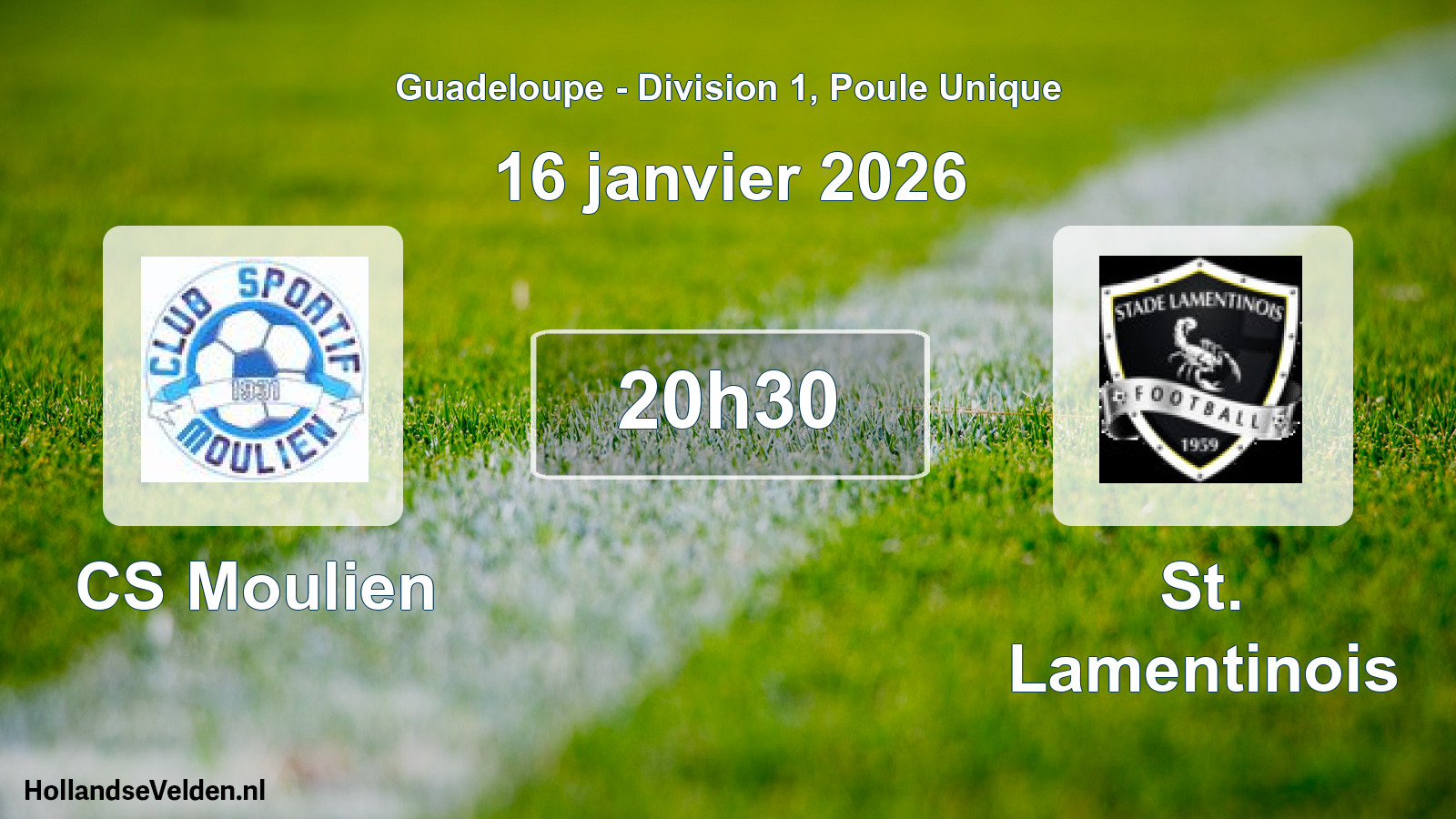 Geplande wedstrijd: CS Moulien - St. Lamentinois (16 januari 2026)