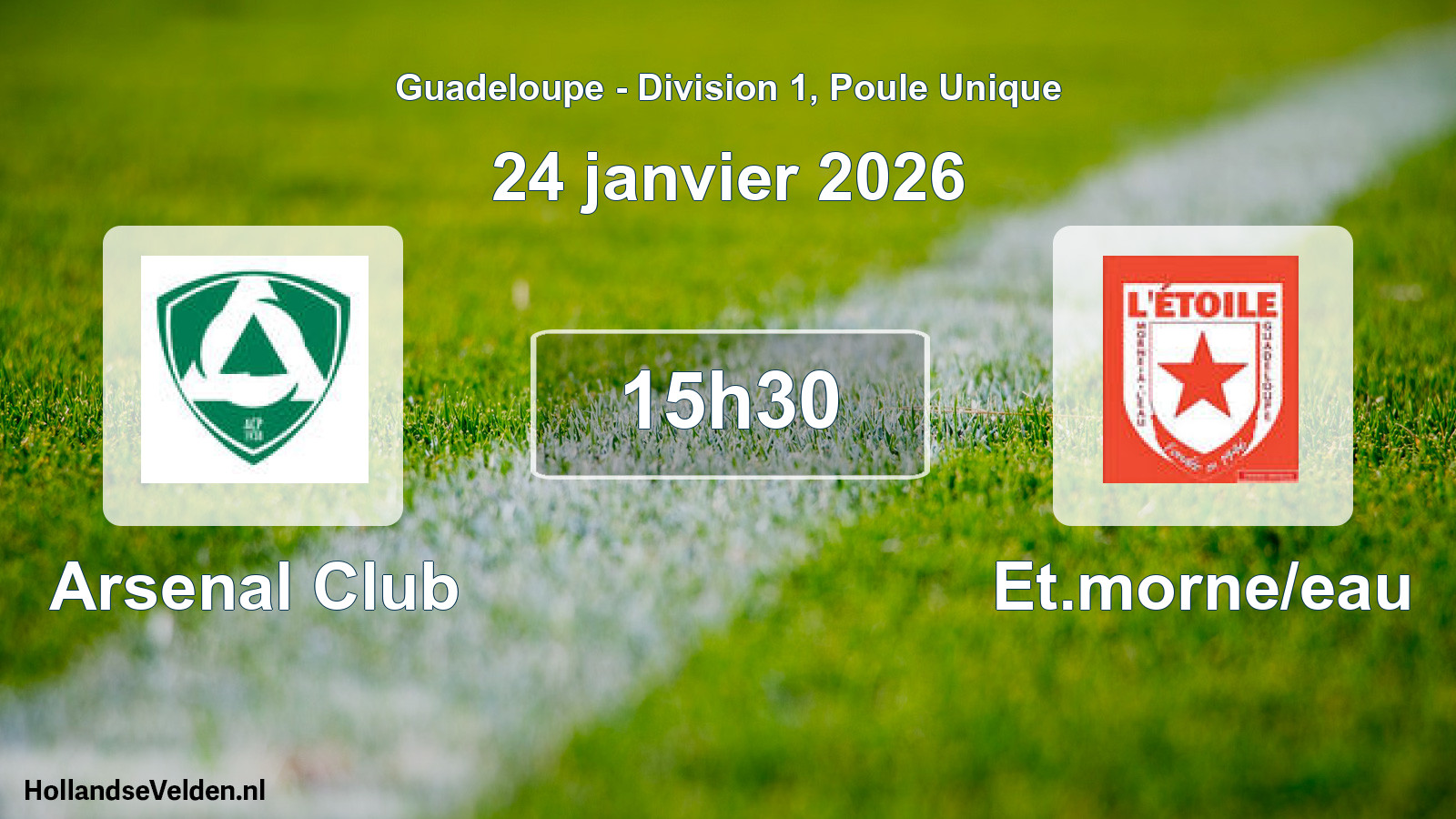Scheduled Match: Arsenal Club - Et.morne/eau (24 January 2026)