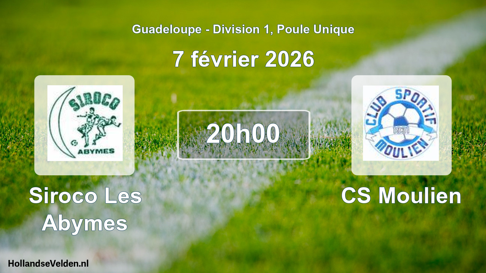 Scheduled Match: Siroco Les Abymes - CS Moulien (7 February 2026)