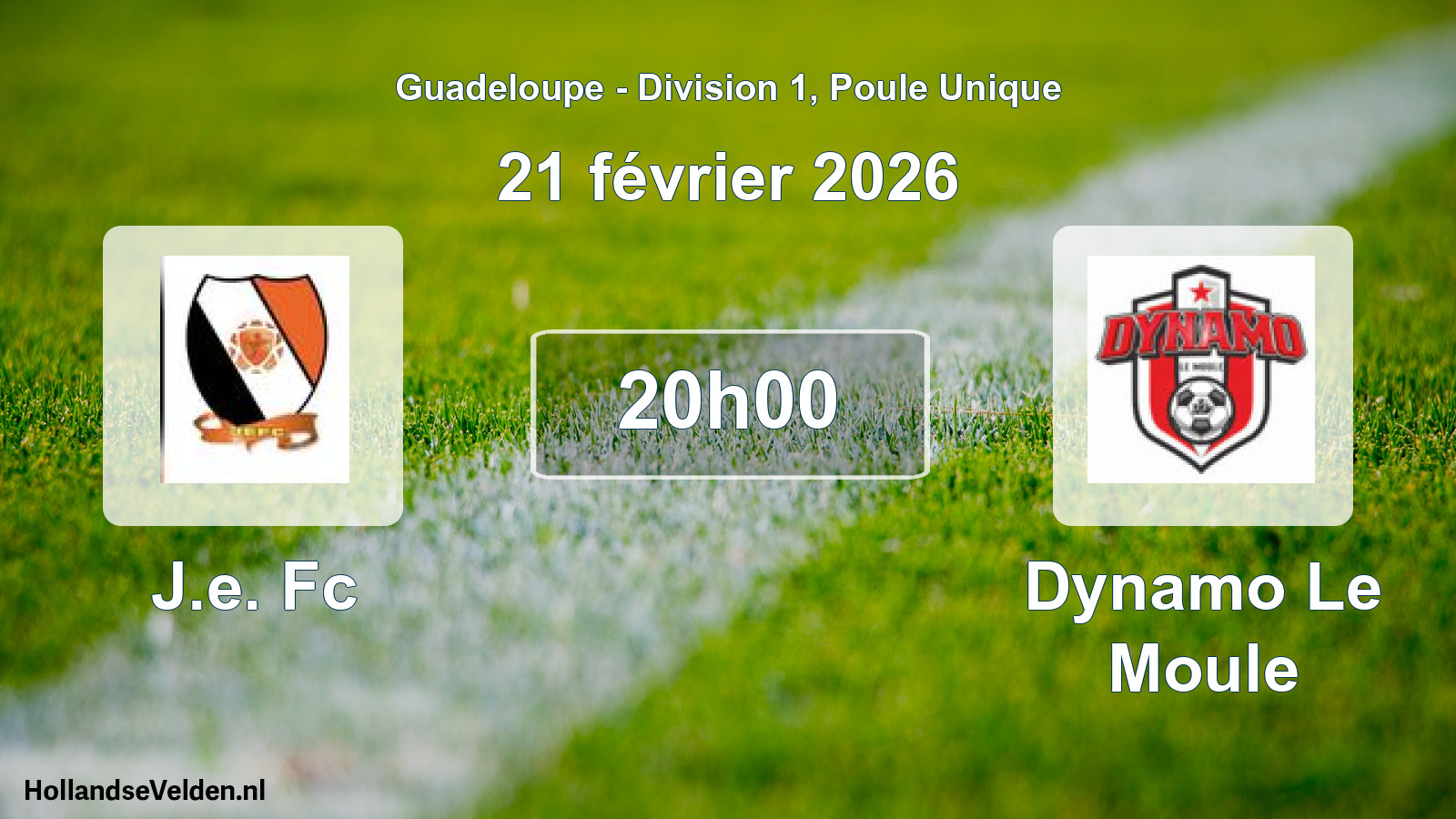 Match programmé: J.e. Fc - Dynamo Le Moule (21 février 2026)