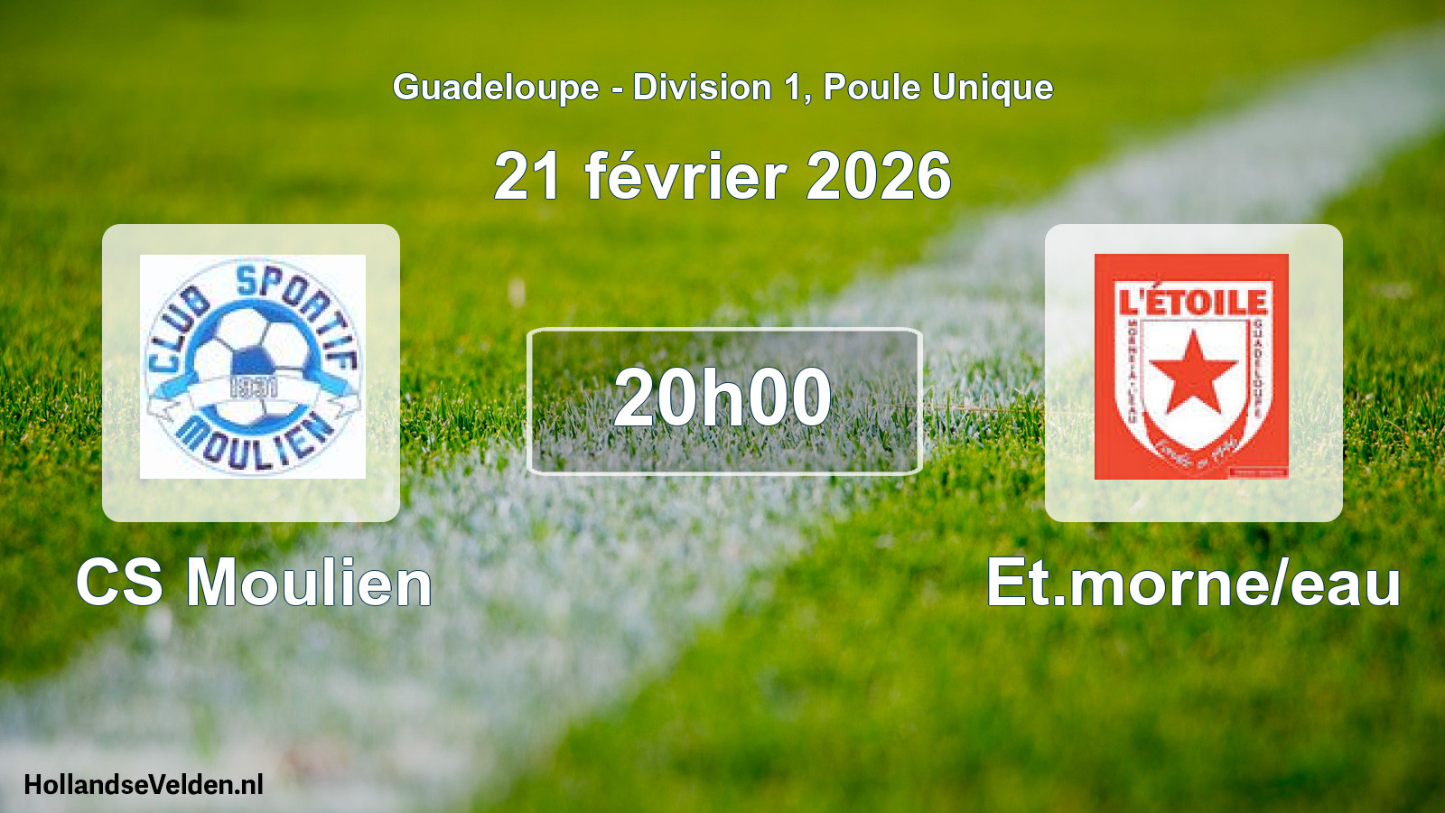 Match programmé: CS Moulien - Et.morne/eau (21 février 2026)