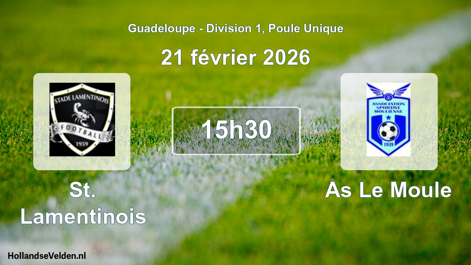Match programmé: St. Lamentinois - As Le Moule (21 février 2026)
