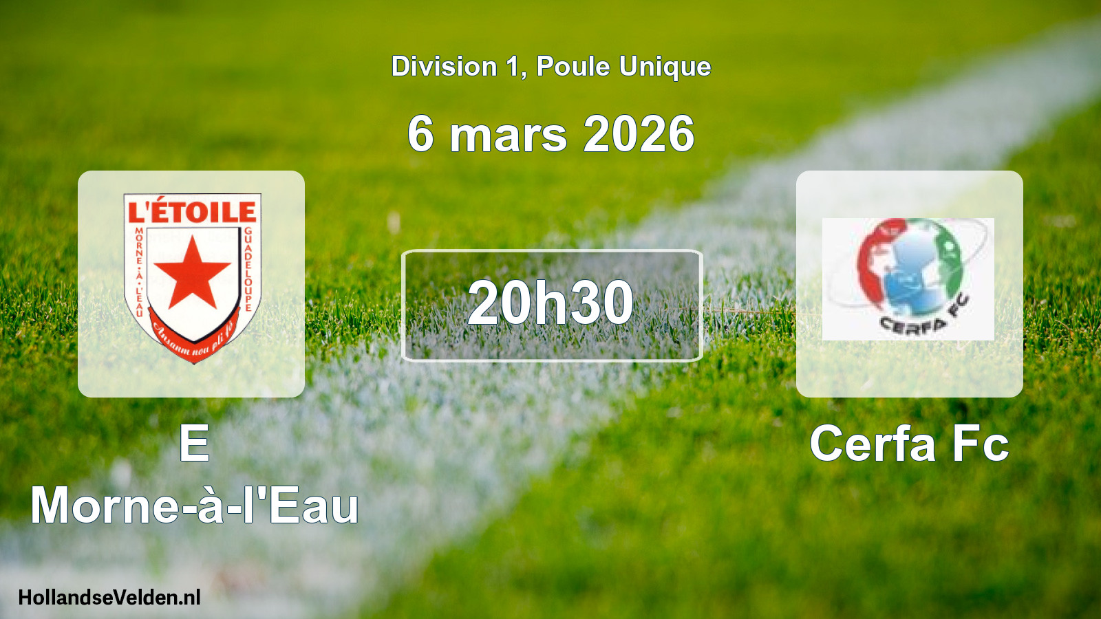 Geplande wedstrijd: E Morne-à-l'Eau - Cerfa Fc (6 maart 2026)