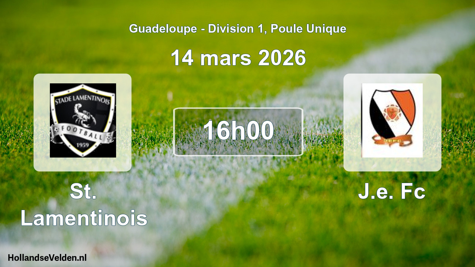 Geplande wedstrijd: St. Lamentinois - J.e. Fc (14 maart 2026)