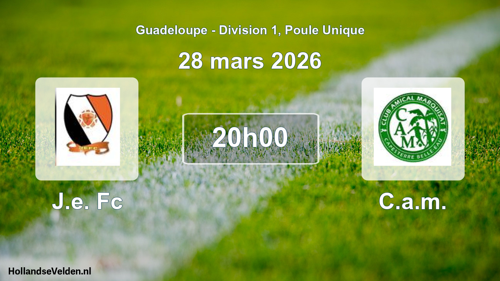 Match programmé: J.e. Fc - C.a.m. (28 mars 2026)