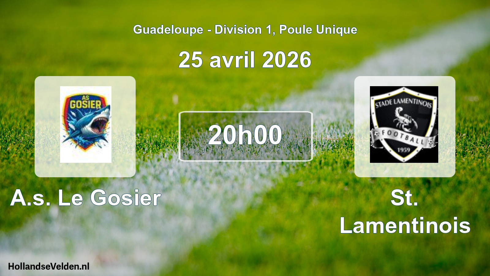 Match programmé: A.s. Le Gosier - St. Lamentinois (25 avril 2026)