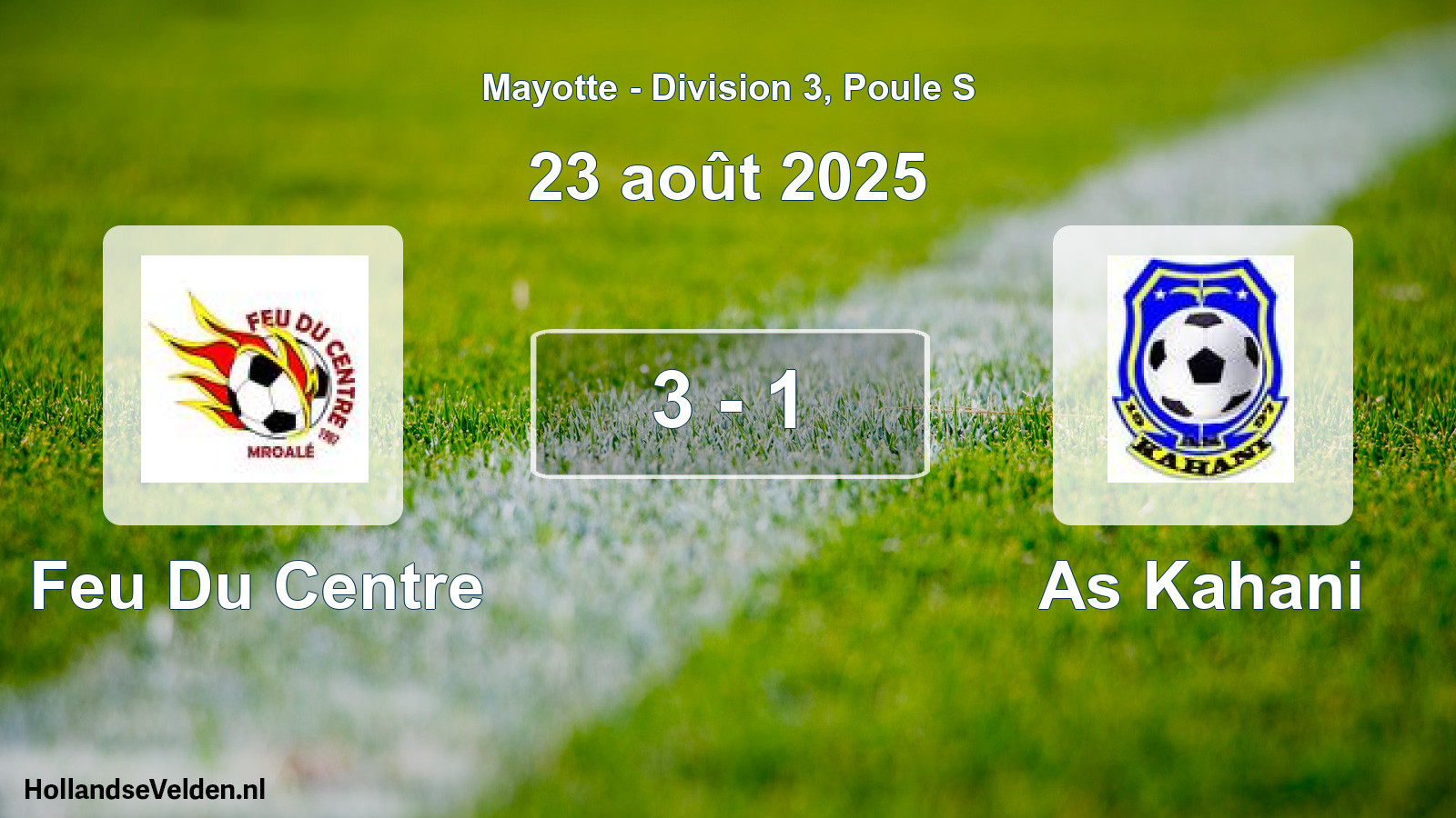Gespeelde wedstrijd: Feu Du Centre - As Kahani 3 - 1 (23 augustus 2025)