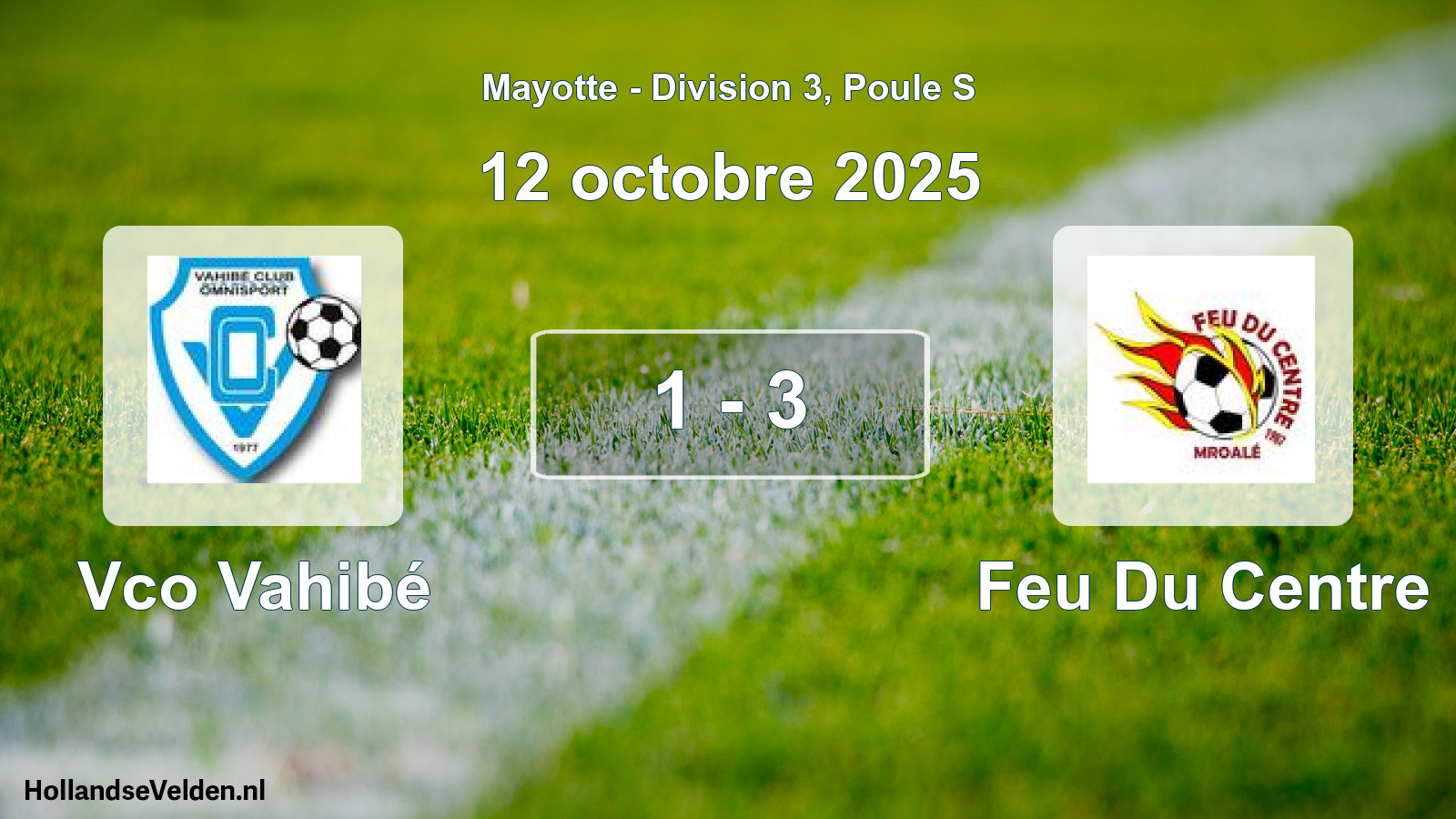 Gespeelde wedstrijd: Vco Vahibé - Feu Du Centre 1 - 3 (12 oktober 2025)