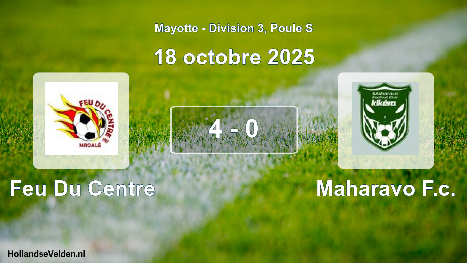 Match joué: Feu Du Centre - Maharavo F.c. 4 - 0 (18 octobre 2025)