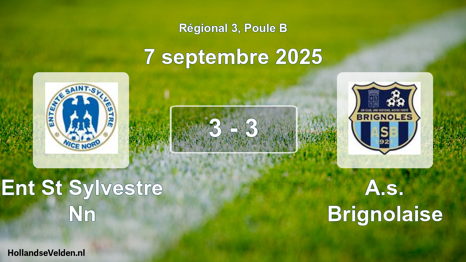 Gespeelde wedstrijd: Ent St Sylvestre Nn - A.s. Brignolaise 3 - 3 (7 september 2025)
