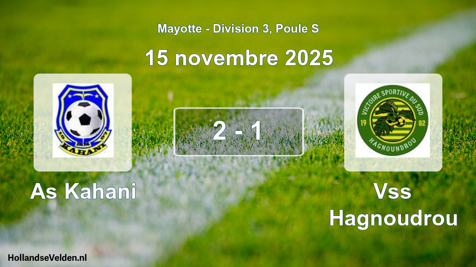 Match joué: As Kahani - Vss Hagnoudrou 2 - 1 (15 novembre 2025)