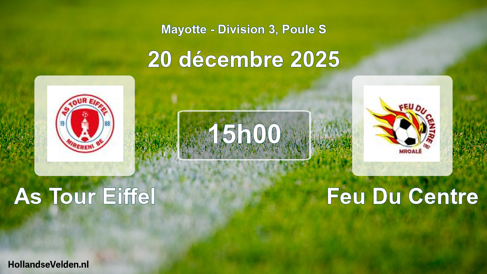 Match programmé: As Tour Eiffel - Feu Du Centre (20 décembre 2025)