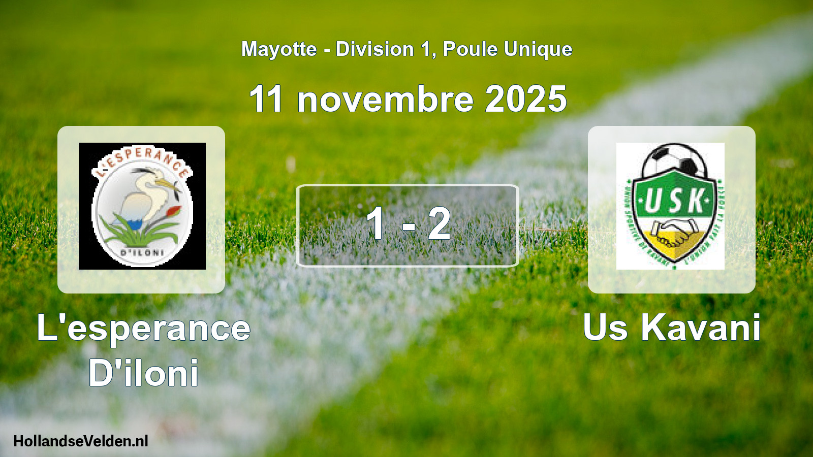 Match joué: L'esperance D'iloni - Us Kavani 1 - 2 (11 novembre 2025)
