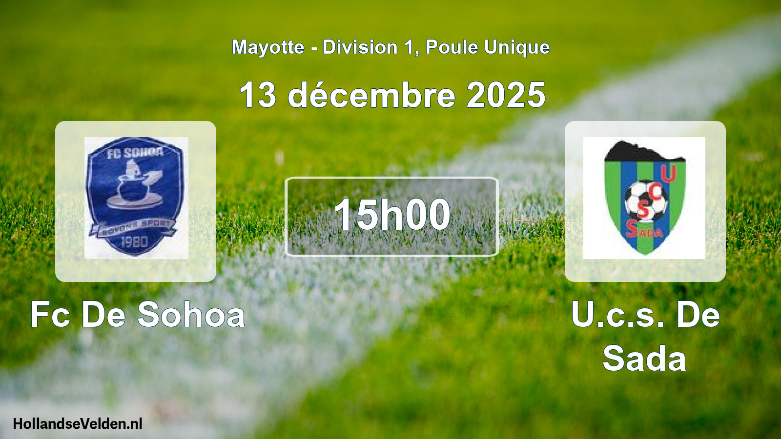 Match programmé: Fc De Sohoa - U.c.s. De Sada (29 novembre 2025)