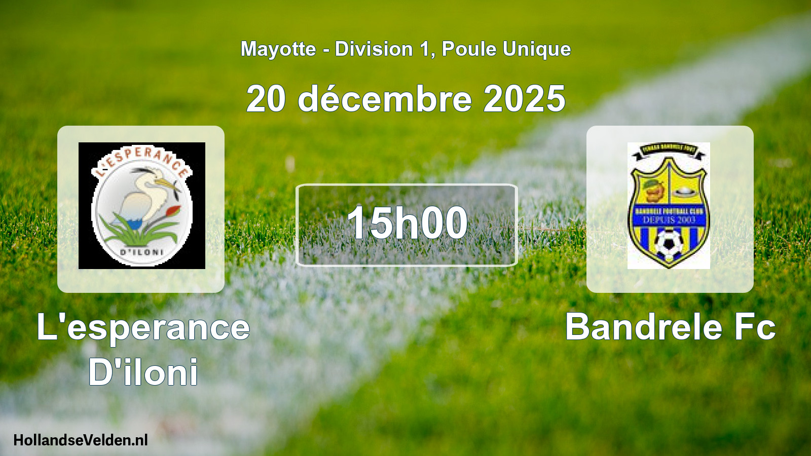 Geplande wedstrijd: L'esperance D'iloni - Bandrele Fc (13 december 2025)