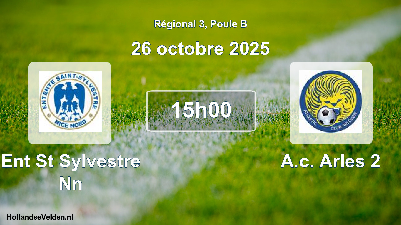 Scheduled Match: Ent St Sylvestre Nn - A.c. Arles 2 (26 October 2025)