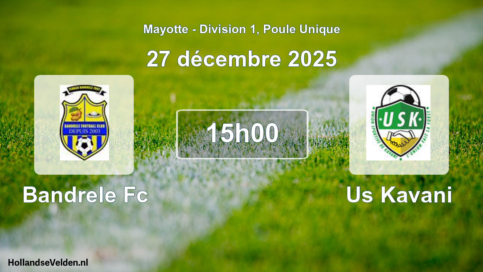 Match programmé: Bandrele Fc - Us Kavani (27 décembre 2025)