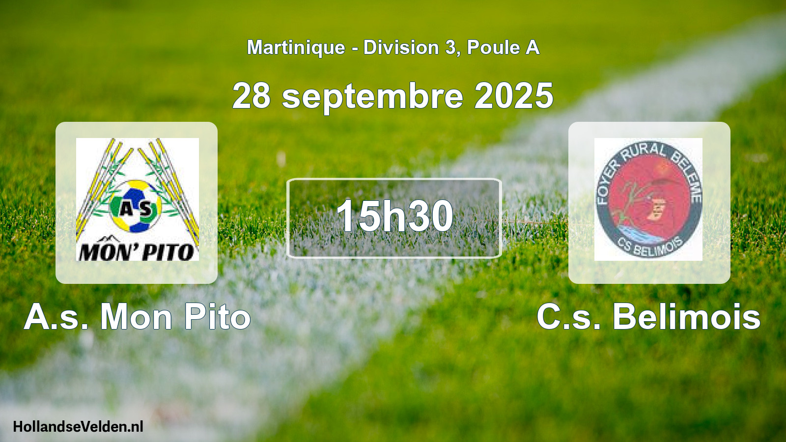 Match programmé: A.s. Mon Pito - C.s. Belimois (28 septembre 2025)