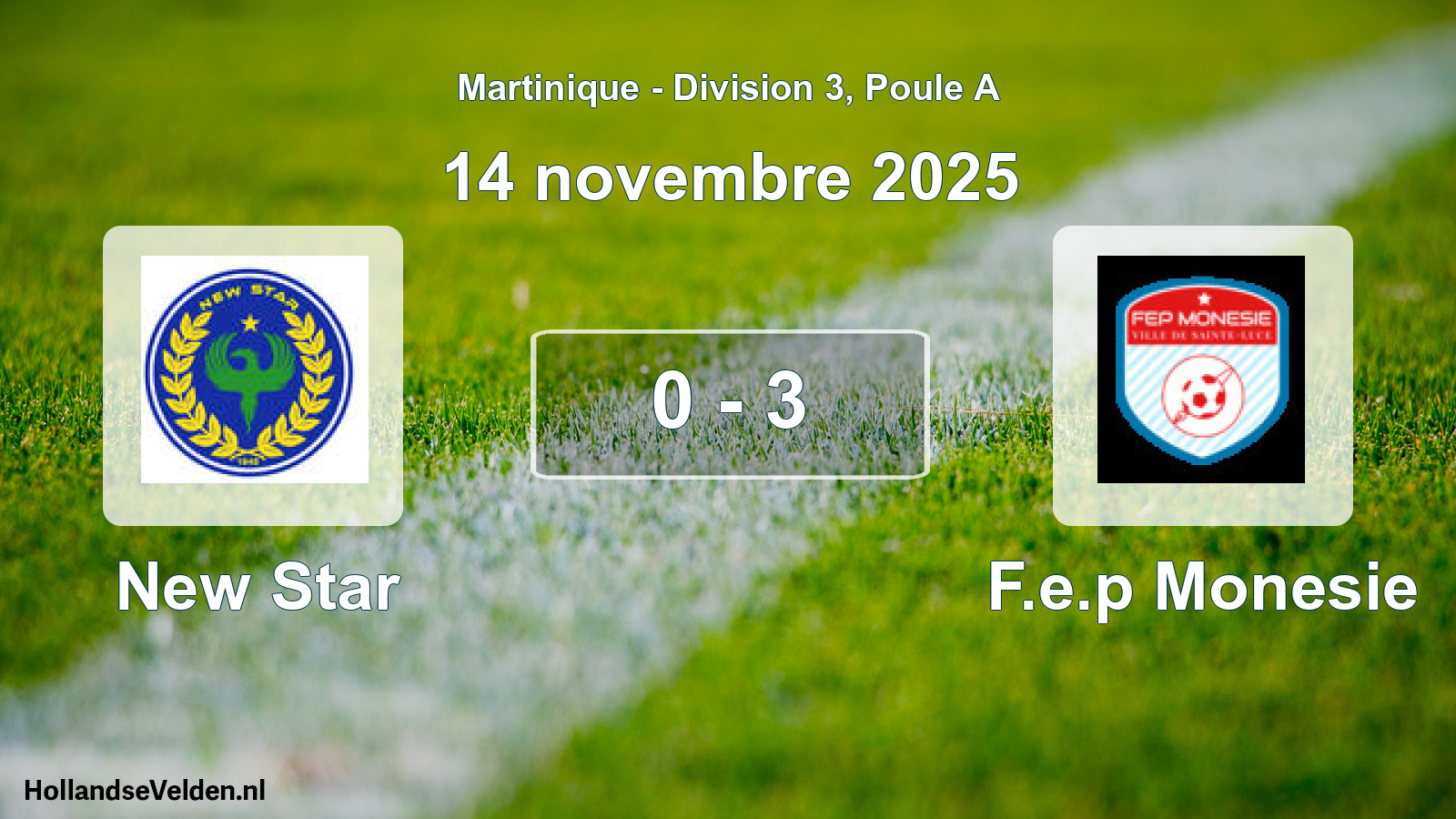 Match joué: New Star - F.e.p Monesie 0 - 3 (14 novembre 2025)