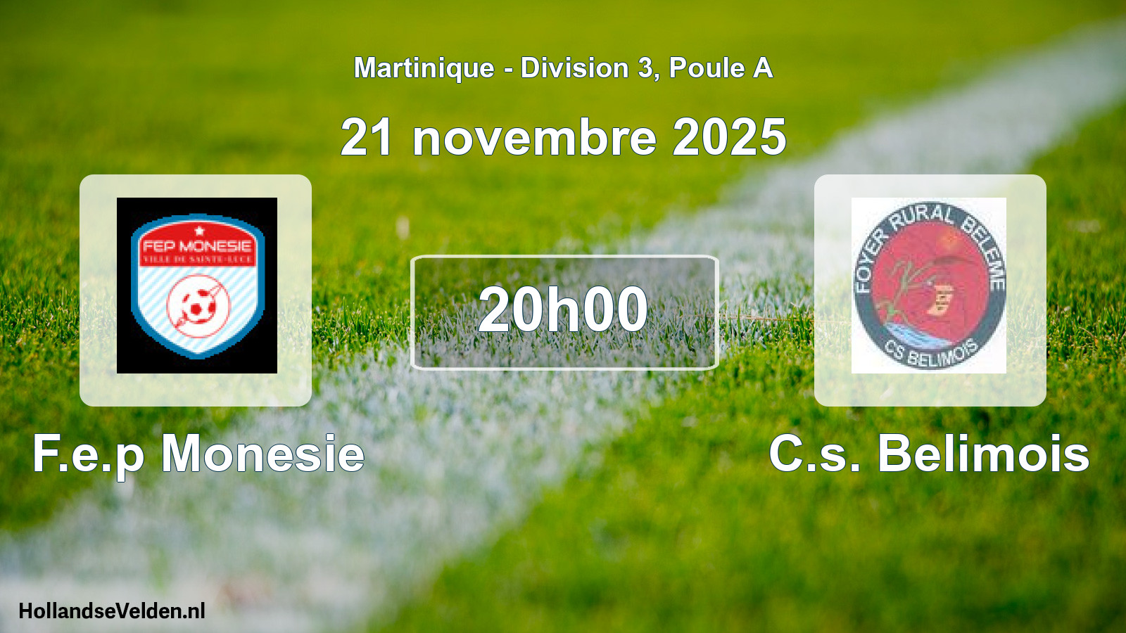 Match programmé: F.e.p Monesie - C.s. Belimois (21 novembre 2025)