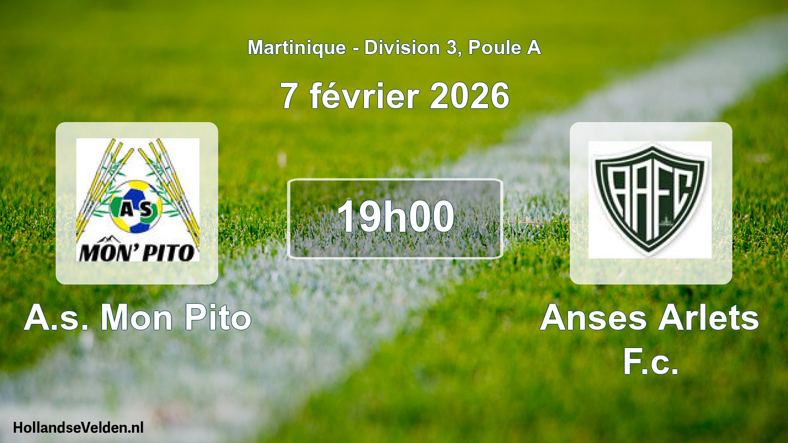 Match programmé: A.s. Mon Pito - Anses Arlets F.c. (7 février 2026)