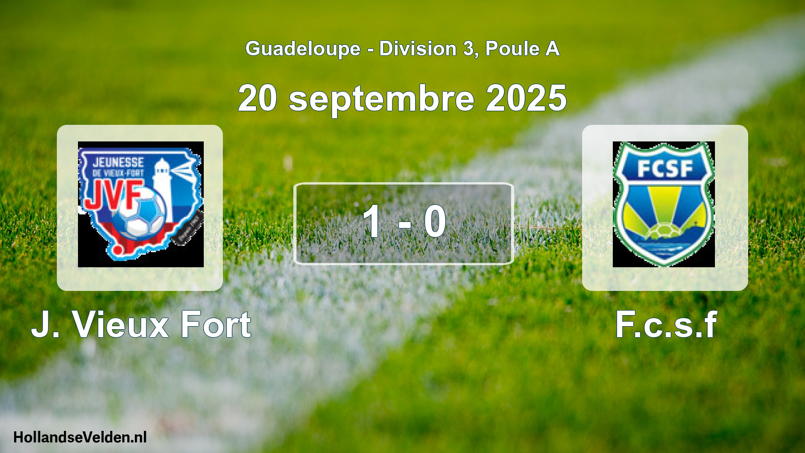 Gespeelde wedstrijd: J. Vieux Fort - F.c.s.f 1 - 0 (20 september 2025)
