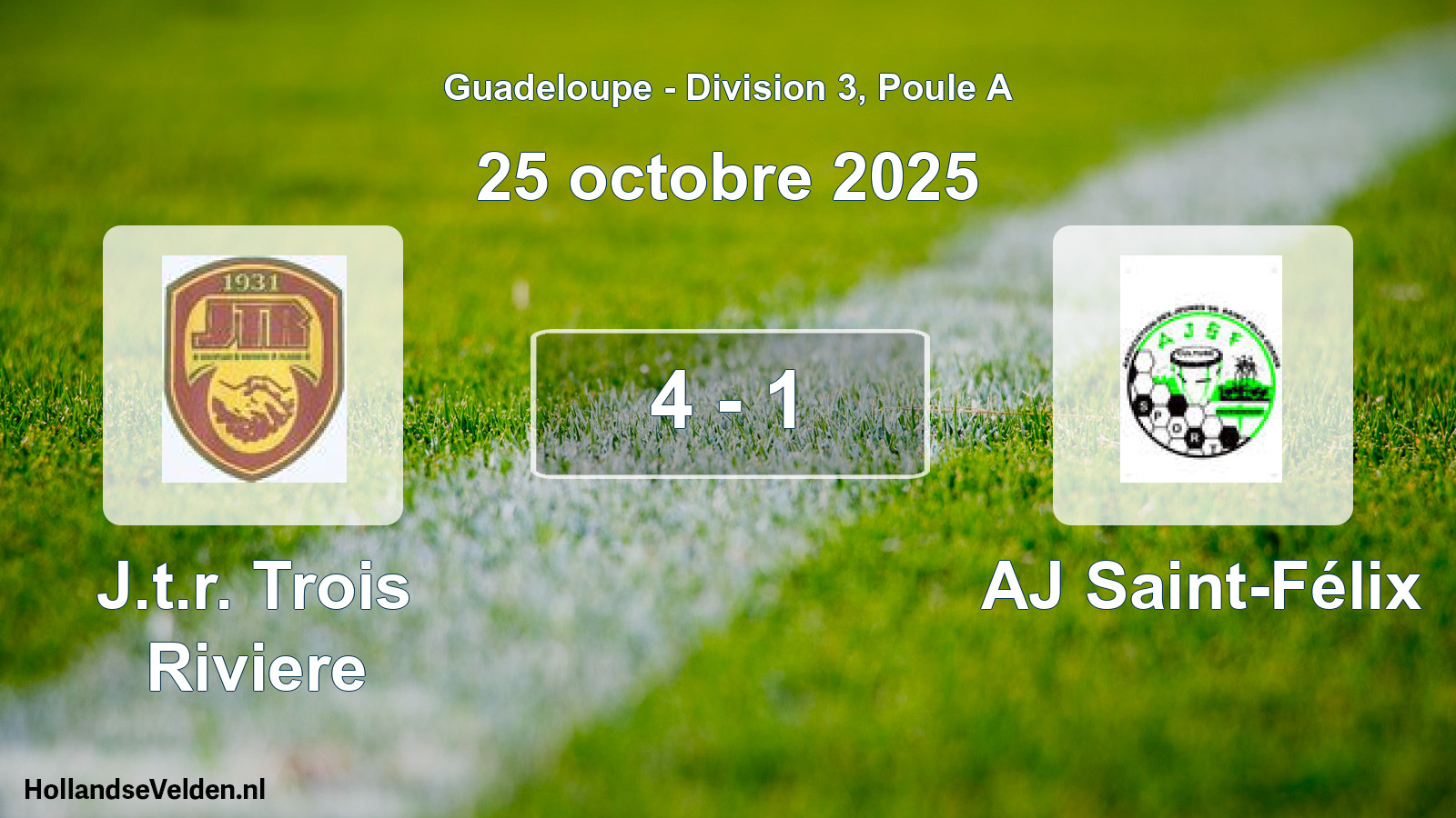 Total number of matches played: J.t.r. Trois Riviere - AJ Saint-Félix 4 - 1 (25 October 2025)