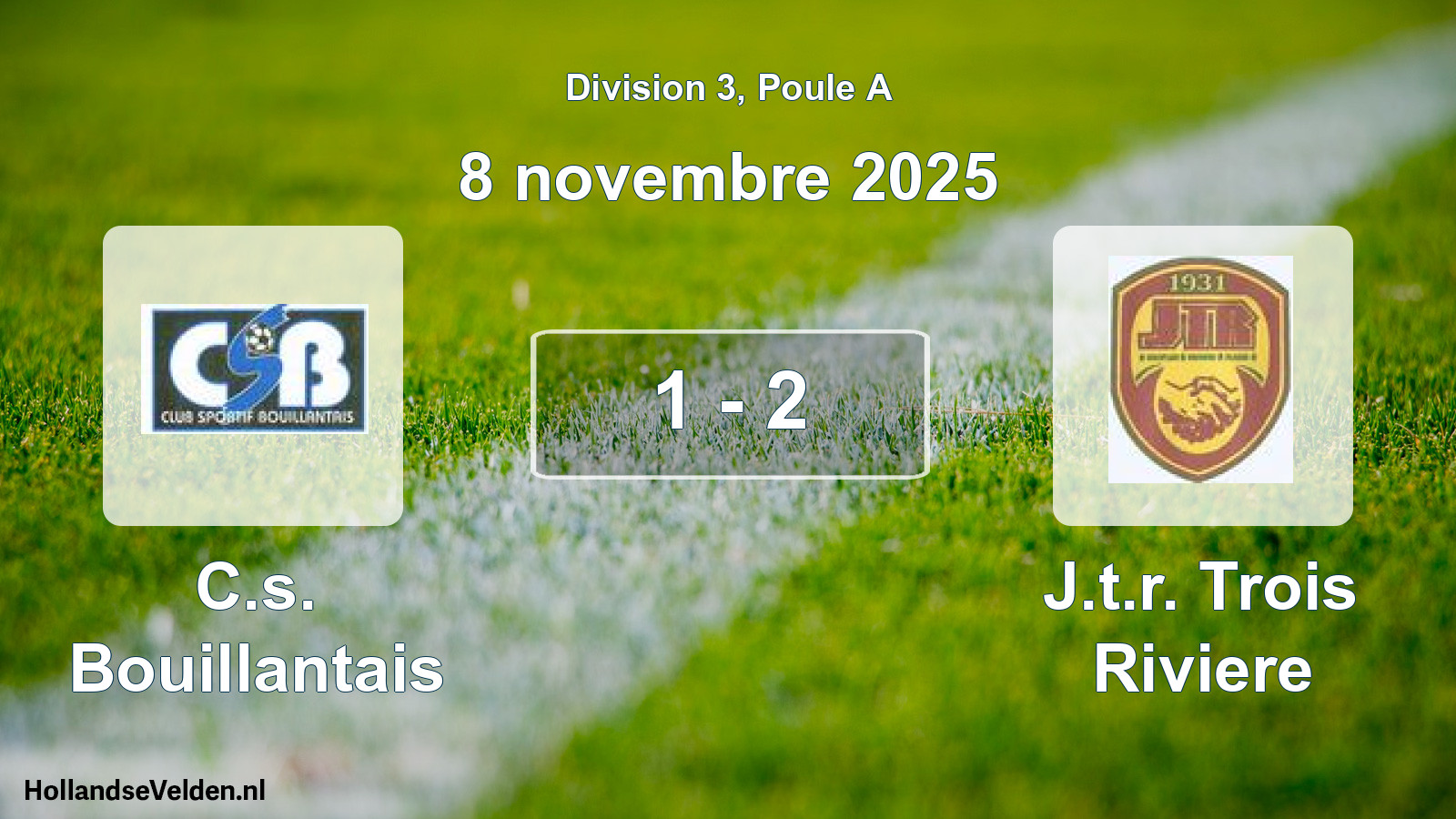 Match joué: C.s. Bouillantais - J.t.r. Trois Riviere 1 - 2 (8 novembre 2025)