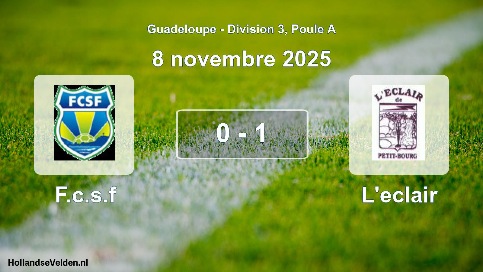 Match joué: F.c.s.f - L'eclair 0 - 1 (8 novembre 2025)