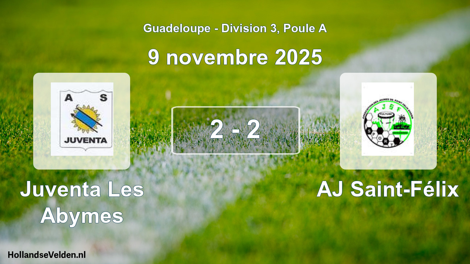 Gespeelde wedstrijd: Juventa Les Abymes - AJ Saint-Félix 2 - 2 (9 november 2025)