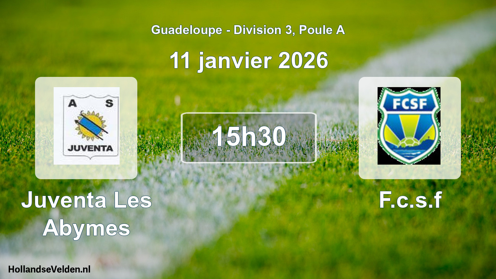 Geplande wedstrijd: Juventa Les Abymes - F.c.s.f (11 januari 2026)